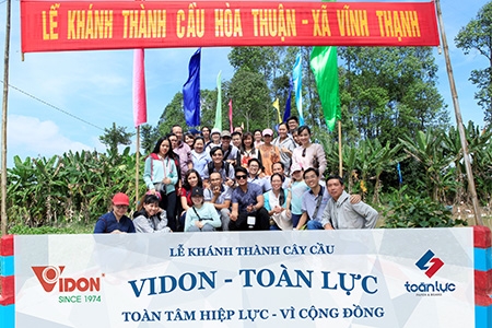 Khánh thành cây cầu Hòa Thuận - Cây cầu kỷ niệm sự kiện sáp nhập công ty Vidon và Toàn Lực